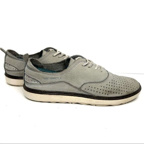 Merrell Around Town Lace Air Nubuck Sneaker Flats in Sleet 7 - Picture 5 of 10